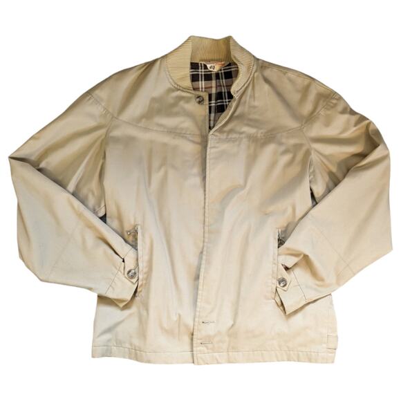 Deacon Brothers Full Zip Windbreaker Jacket Mens XL Vintage 1980’s Beigh - Picture 1 of 4